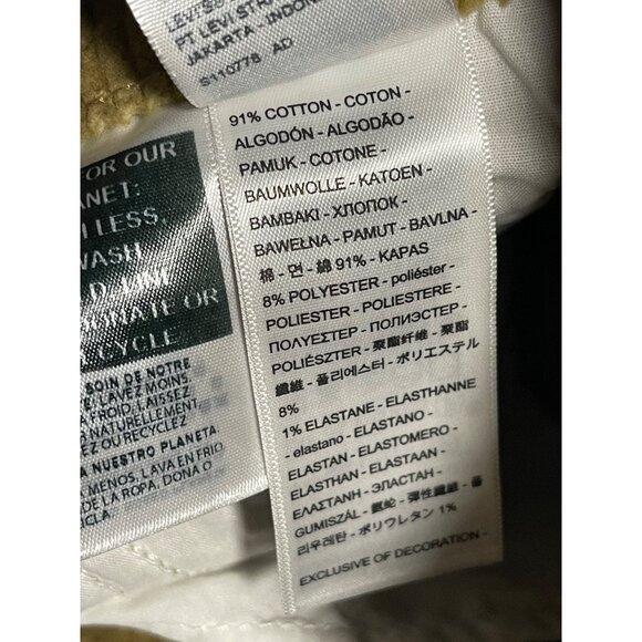 Levis 721 High Rise Skinny Corduroy Pants Slim Fit Womens 29 X 30 Olive Gold - Picture 5 of 14